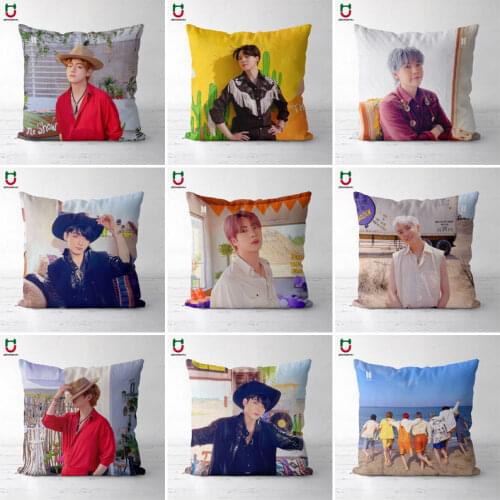 Kpop Cushion Kpop Pillowcase Butter Version 14 JK SUGA JINMIN JIN V Cushion Cover Square Poszewka 40x40CM 45x45CM