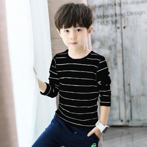 Boy Clothing Tshirts Kids Spring Autumn Tops Children T-shirts For Baby Boys Long Sleeve T Shirts toddlers Stripe