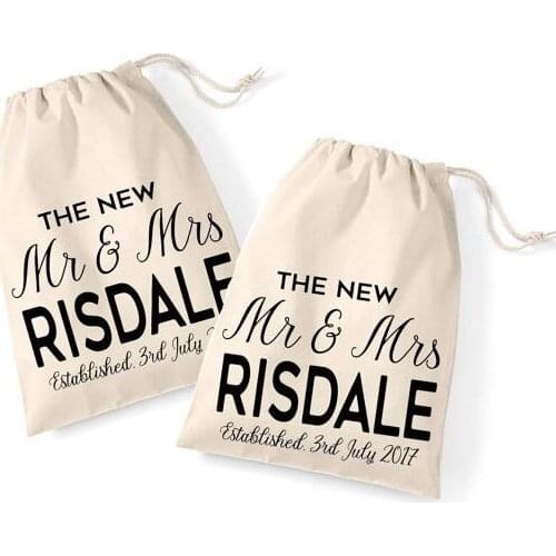 Personalized new Mr and Mrs wedding day Bachelorette Hangover Kit favor keepsake gift Bags bridal shower party Candy pouches