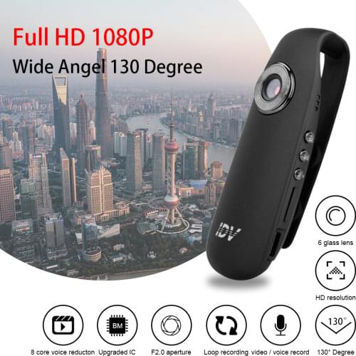 Mini Camera Full HD 1080P Portable Mini Camcorder Police Video Recorder Body Cam Motorcycle Bike Motion Bodycamera Mini Kamera