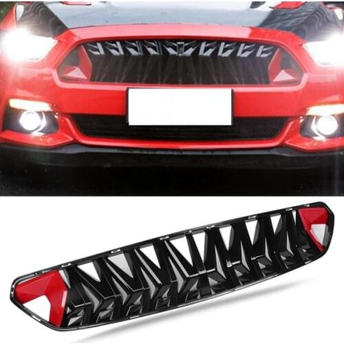 Durable ABS Car Front Hood Mesh Bumper Coupe Grille Fits for 14-17 Ford Mustang Front Bumper Grille car accessories