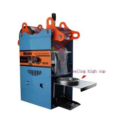 Manually food milk tea cup sealing machine Soya-bean milk juice sealing cup machine for packing equipment can sealing high cup