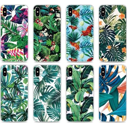 Print Tropical Leaf Silicone Soft TPU Phone Case For SamsungGalaxy Xcover 4 A10E A20E A10 A30 A40 A50 A60 A70 A80 A90 S10e Cover
