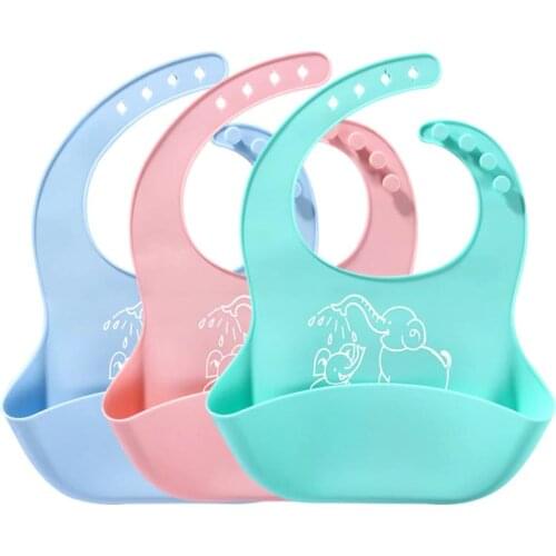 Shu Embroidery Silicone Bibs For Babies