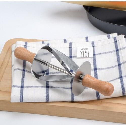 Rolling Pin Stainless Steel Rolling Knife Kitchen Baking Croissant Making Tools Croissant Bread Wheel