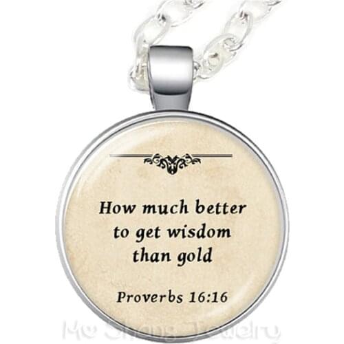 How Much Better To Get Wisdom Than Gold Glass Choker Necklace Gift For Friends A Lot Of Motivating Necklaces Can Choice
