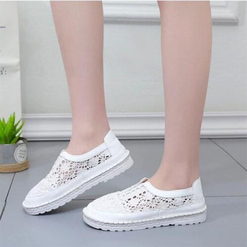 New 2020 Woman Oxford Flat Shoes Women Loafers Slip on Round toe Breathable Feminino Women Shoes flats