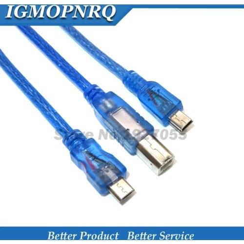 30cm USB Cable for Uno r3/Nano/MEGA 2560/Leonardo/Pro micro/DUE Blue High Quality A type USB/Mini USB/Micro USB 0.3m