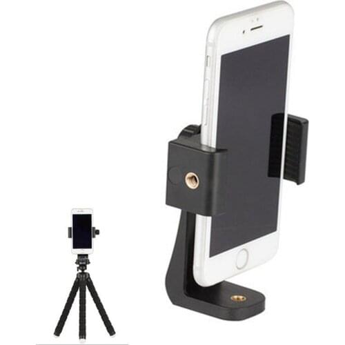 Vertical 360 Rotation Tripod Mount Adapter Tripod Stand for iPhone X 7 plus Samsung Universal Cell Phone Clipper Holder