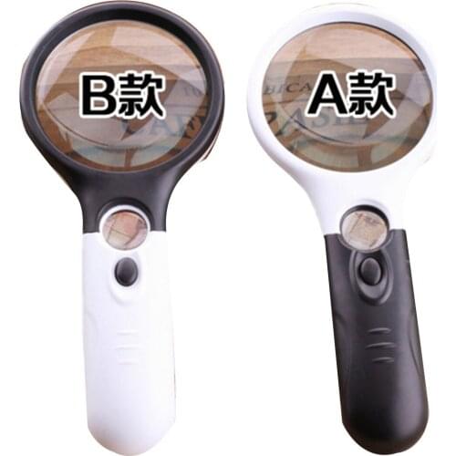 Xinxiang Glasses Loupe Optical Lens 3 LED Handheld Magnifier 3x 45x Hand Illuminated Magnifier Magnifying Glass Lamp