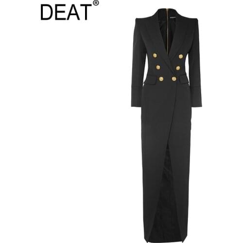 [DEAT] Women Dress New Round Neck Long Sleeve Loose Fit Fashion Tide Spring Autumn 2021 13T970