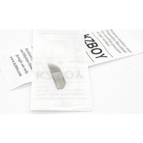 50PCS/Box Triple Rows Disposable Stainless Steel Microblading Blades with 16pins for Eyebrow Permanent Makeup