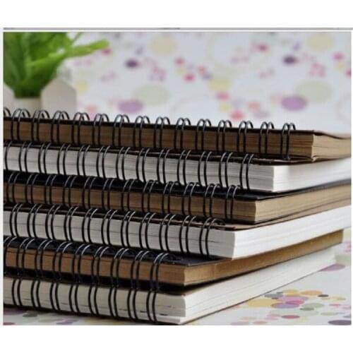 21x14cm Kraft Paper Notepad Office school Supplies Creative Sketchbook Graffiti Notepads Blank coil Notebook outdoor travelling