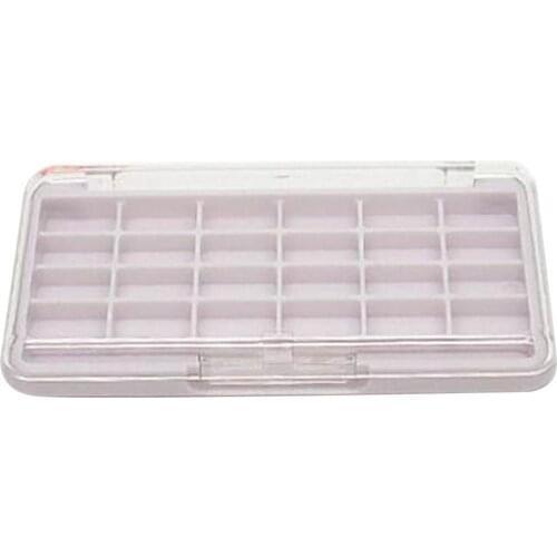 24 Grids DIY Empty Eyeshadow Palette Pallet Box Blusher Lipstick Lip Gloss Blush Powder Holder Case with Brush Slot