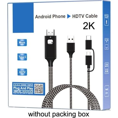 2K Bluetooth Audio USB Type C Micro USB HD Cable HDTV Adapter For Huawei P20 P30 Pro Xiaomi Samsung S10 S9 Android Phone to TV