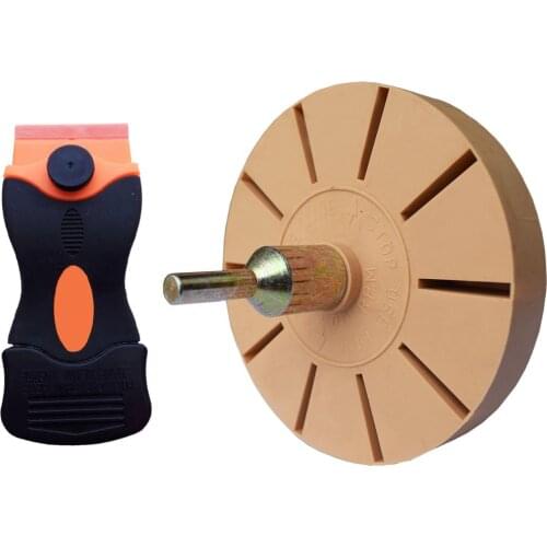 3.5inch Eraser Wheel Rubber Decals Paint Labels Scraper Removal Tool for Auto Window Glass Tint Vinyl Tool NO Scratched E23+E15