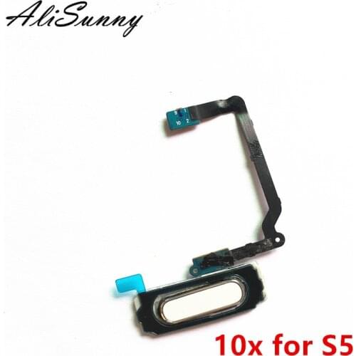 AliSunny 10pcs Home Button Flex Cable for Samsung Galaxy S5 G900F G900H Power Key Menu Button Replacement Parts