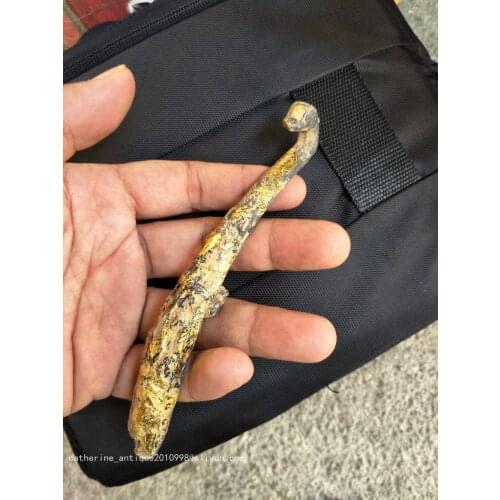 Antique Old HanDynasty(25---186) bronze gilt Clothes with hooks,Dragon,free shipping