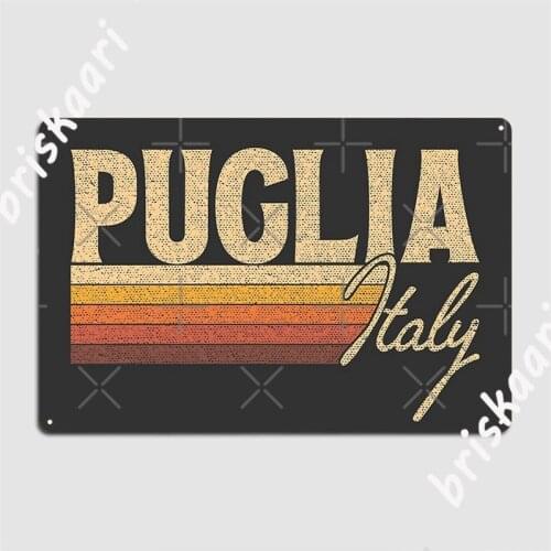 Puglia Italy Metal Signs pub Club Bar create Wall Plaque Tin sign Posters