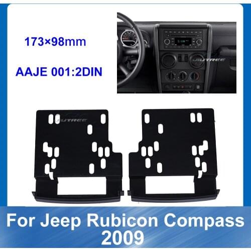 Car Radio Audio Big Screen Fascia Frame Adapter for Jeep Rubicon Compass 2009 Decorative Frame Dash CD Fitting Kit Installation