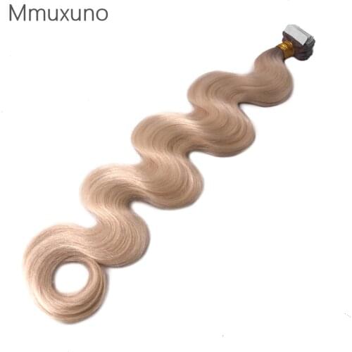 European and American hairpiece seamless double faced adhesive human hair Wig piece BW double faced adhesive wig