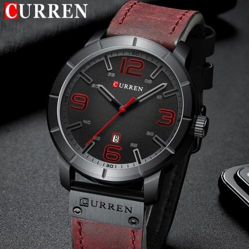 Relogio Masculino CURREN Watch Men Waterproof Calendar Sport Military Male Clock Top Brand Luxury Leather Man Wristwatch 8327