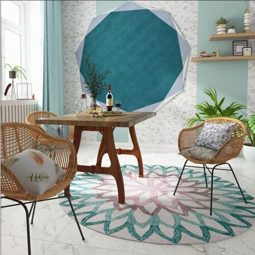 Decor Rugs Non-slip Mandala Style Colorful Floral Pattern Rug Floor Mat Living Room Bathroom Kitchen Living Room Bedroom Carpet