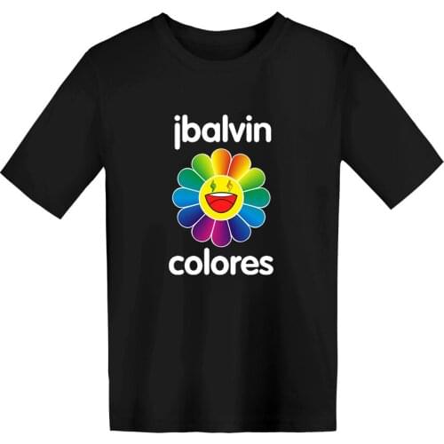 Kids J BALVIN Tshirt Cool Brand Sun Flower O-Neck Tshir Short Sleeve Children Clothing Casual Teenage Unisex Plus Size Clothes