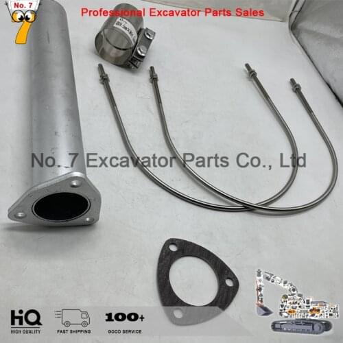Excavator Caterpillar 320B/C muffler takes over the throat pipe CAT200B/320V1V2 connecting pipe fittings, pipe clamps, screws