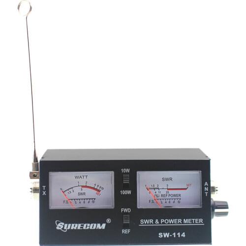 Power Meter 3 Function Analog With Surecom 27-30MHz SWR / RF / Field SW-114 Field Strength Antenna Power Meter 3 Function Analo