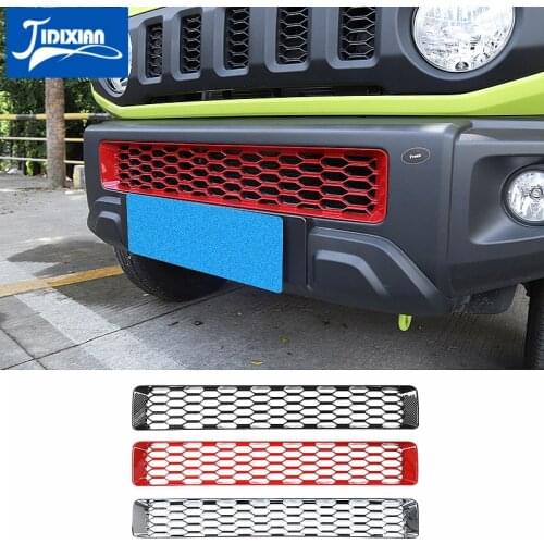 MOPAI Styling Mouldings Car Front Bumper Grille Grills Decoration Cover Stickers for Suzuki Jimny 2019-2020 Exterior Accessories