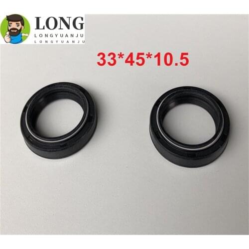 2pcs 33*45*10.5 33 45 10.5 Motorcycle Front Fork Damper Shock Absorber sleeve Oil Seal Dust Cover For YAMAHA
