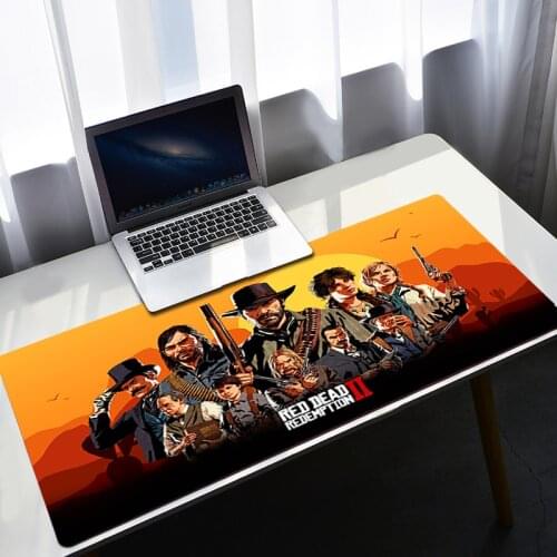 Keyboard Gaming Mat for Pc Table Mausepad Anime Mouse Mats Xxl Mouse Pad Speed Setup Gamer Accessories Red Dead Redemption