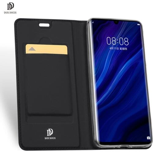 For Huawei P30 Pro DUX DUCIS Skin Pro Series Leather Wallet Flip Case Full Protection Steady Stand Magnetic Closure