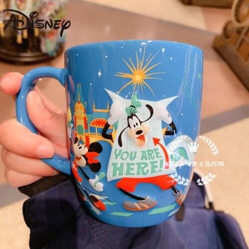 Disney Mugs, Mickey Mouse Family Fun Land Ceramic Mugs, Heat Resistant Large capacity Coffee Mugs Milk Mugs Gift Mugs