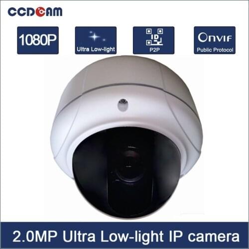 CCDCAM 1080P Full HD 2MP Ultra Low-light Vandalprood Dome IP Camera work without ir led EC-IUV7223X