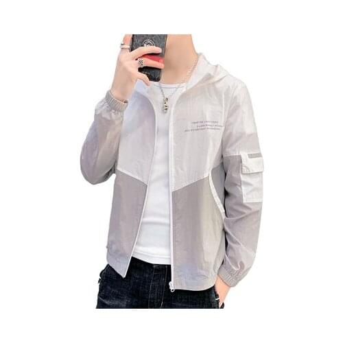 Summer Mens Sunscreen Jackets Casual Male Outwear Thin Breathable Hooded Coats Mens Slim Fit Ultralight Jackets Clothing