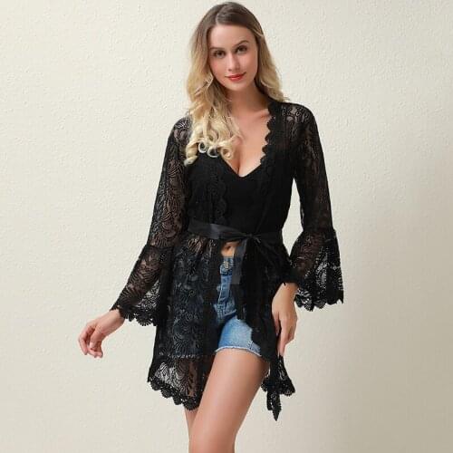 Summer Women Bikini Cover Up Floral Lace Hollow Crochet Swimsuit Cover-Ups Bathing Suit Beachwear Tunic Beach Dress New