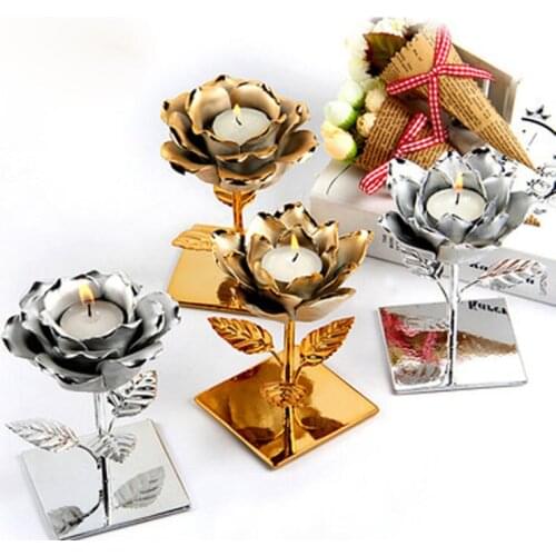 Fashion Ceramic Candlestick incense burner Rose flower candle holders for Creative Party Festival Dinner Home Decor Craft Gifts