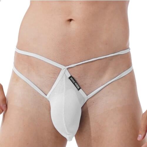 Men See-through Mesh Bulge Pouch Lingerie Thongs Low Rise Stretchy T-back Underpants Breathable Cutout Panties Underwear