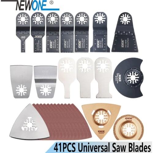 NEWONE 41 pcs/set Oscillating tool Saw Blades kit Multi tool Saw Blade Accessories for Multimaster power tools as Fein, Dremel