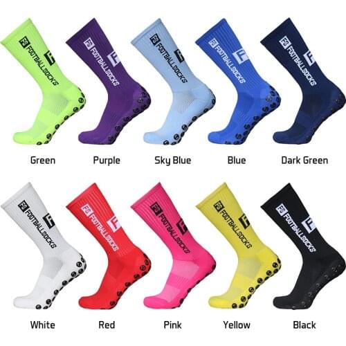2021 hot!New Style Football Socks Round Silicone Suction Cup Grip Anti Slip Soccer Socks Sports Men Women Baseball Rugby Socks