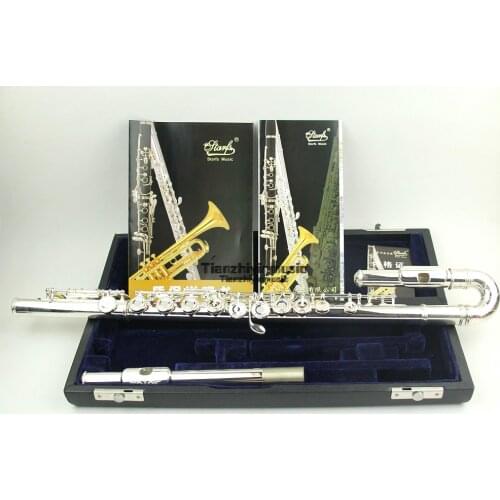 New 16 open hole silver plated flute with Split E mechanism offset and 2pcs mouthpiece