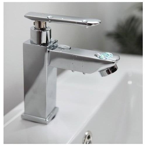 Single cold deck mounted square faucet, torneira para banheiro