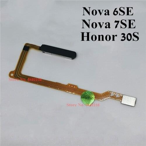 Original Fingerprint Sensor Connector For Huawei Nova 7SE 6SE Honor 30S Fingerprint Scanner Sensor unlock Home button Flex cable