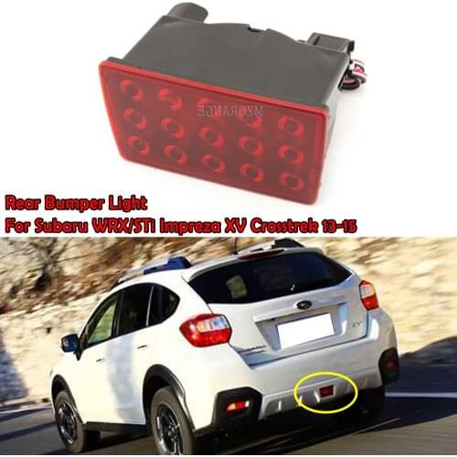 MZORANGE Rear Bumper Reflector Light For Subaru WRX/STi Impreza XV Crosstrek 13-15 LED Back Fog Lamp Brake Warning Taillights
