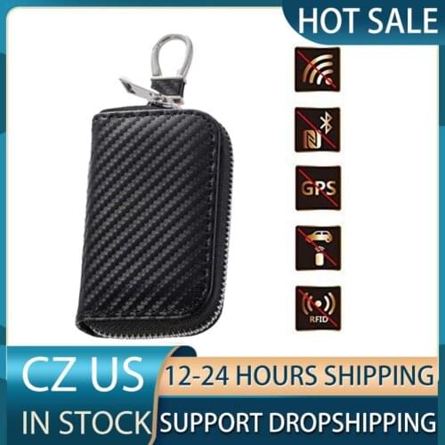 Premium Faraday Box Protect Your Key Fob RFID Signal Blocking Bag PU Leather Anti-Theft Pouch Anti-Hacking Case Blocker
