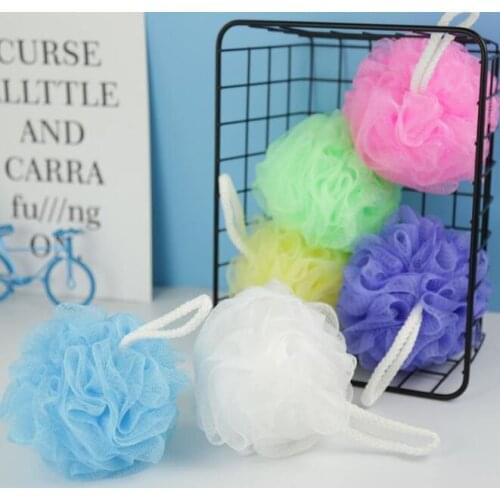 Colorful Bath Sponges Dead Skin Cell Remover Shower Sponge Mesh Pouf Bath Spa Shower Scrubber Ball LX1006
