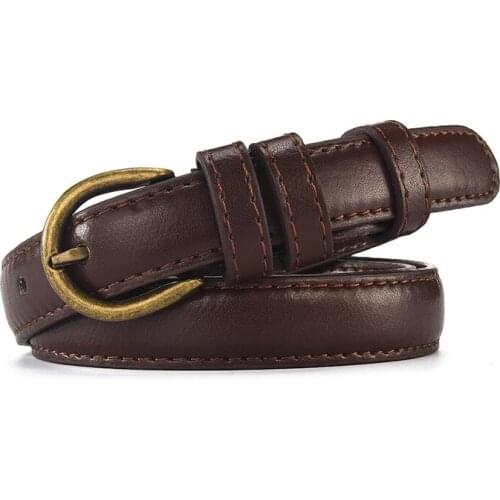 New Luxury Designer Women Leather Western Cowgirl Waist Belt Retro Metal PIN Buckle Waistband Hot Black Coffee Brand Belts