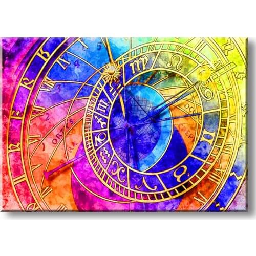 Retro Clock 5D DIY Diamond Painting Cross Stitch Needlework Diamond Embroidery Full Round Diamond Mosaic Handicraft Decor A2249